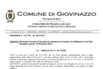 Ordinanza 141 PM: divieto di fermata per operazioni di trasloco